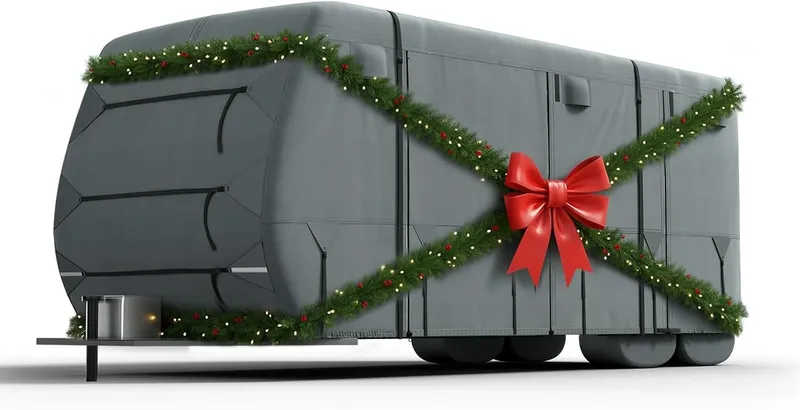 KING BIRD RV Cover, Heavy Duty 5-Layer Snow Protection